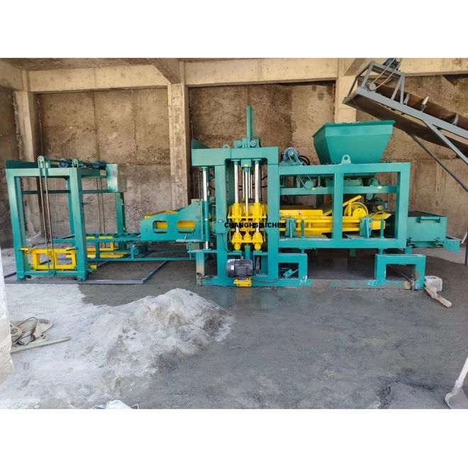 Concrete block moulding machines in the construction industry