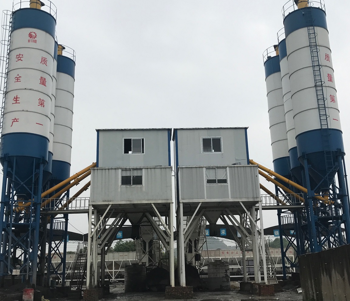 HZS60 Concrete Mixing Plant for Cement Block Production and Sale